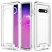 ZIZO ION Series for Samsung Galaxy S10 Plus Triple Layered Hybrid Case Military Grade Drop Tested Silver Clear