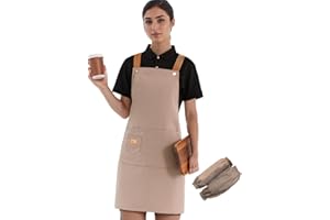 QUARRYUS Waterproof Chef Apron with Detachable Sleeves & Pockets - Adjustable Heavy Duty Canvas for Men, Women, BBQ, Kitchen