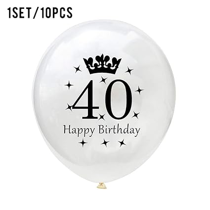 Tonver 40 Anni Di Matrimonio Ballons 10 Pz30 Cm In Lattice