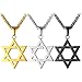 U7 Jewish Jewelry Megan Star of David Pendant Necklace 18K Gold Israel Necklace, Rope or Leather Chain, Length 22
