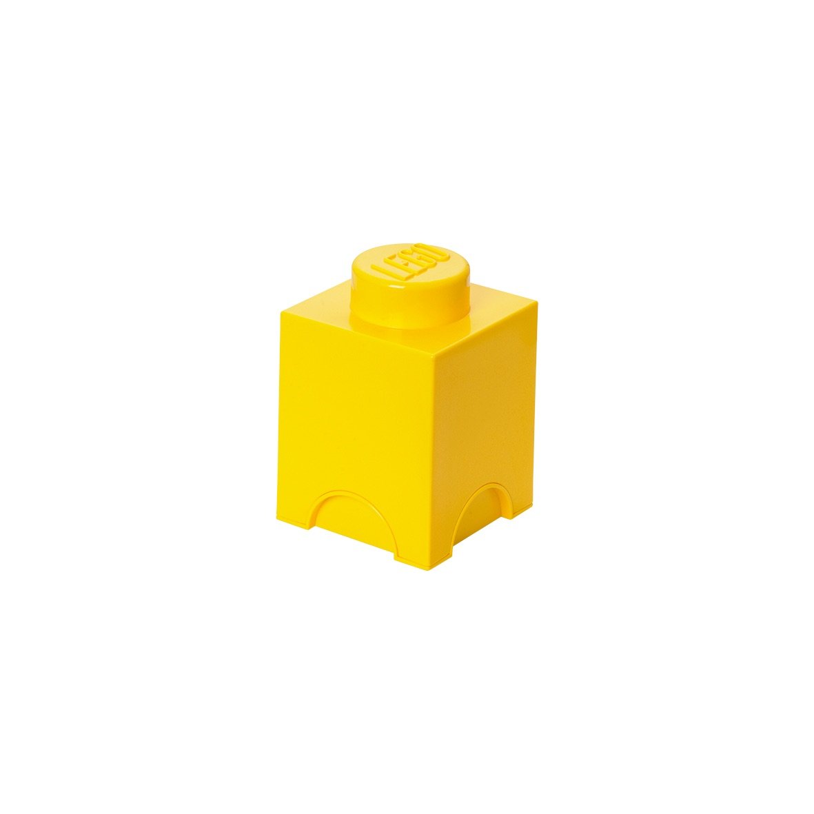 LEGO Storage Brick 1 Knob Yellow, Stackable Storage Box, 1.2l – LEGO Product, Storage Box with Lid, Desk Storage, Room Storage, Toy Box, Home Decor