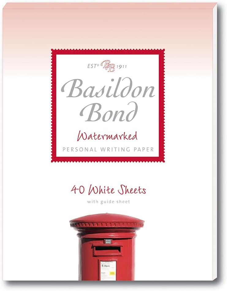 Basildon Bond Luxury Writing Pad 40 Sheets White Duke 137x178mm