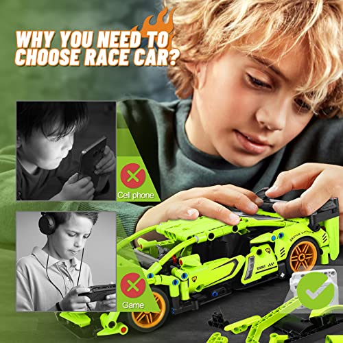 YMGN STEM Building Toys for 612 Year Old Boys, Racing Car Building
