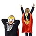 Justice League 4 different Superhero Cape and Mask Costumes Come with 295+ Stickers Take Party Pack Gifts for Kids (Grils)