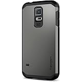 Spigen Tough Armor Galaxy S5 Case with Extreme Heavy Duty Protection and Air Cushion Technology for Samsung Galaxy S5 2014 - Gunmetal