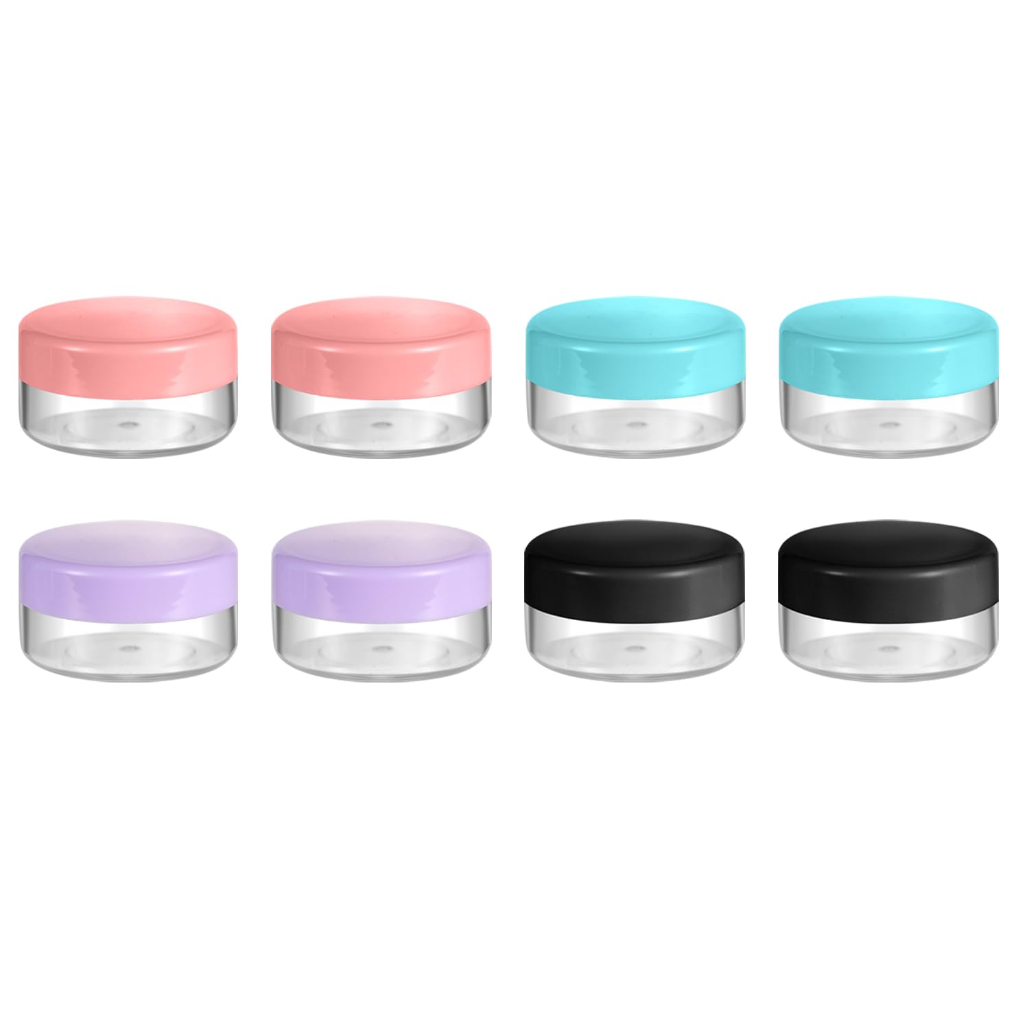 Photo 1 of 10 Gram 8 pcs Lip Balm Containers Small Plastic Containers Cosmetic Containers Sample Jars Cosmetic Jars Makeup Sample Containers for Lip Balms Lotion Powder Beauty Products