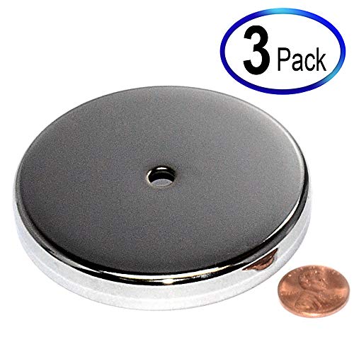 CMS magnetics Powerful Cup Magnets 100 LB Pull Power Mounting Magnets in Large 3.2" Diameter w/Countersunk Hole Pot Magnets RB80 3 Pieces primary CMS magnetics Powerful Cup Magnets 100 LB Pull Power Mounting Magnets in Large 3.2" Diameter w/Countersunk Hole Pot Magnets RB80 3 Pieces primary