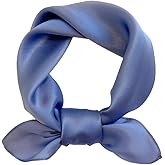 MEISEE Solid Color Mulberry Silk Scarf 20" Square Scarf Neck Scarf Hair Head Breathable Lightweight for Women Gift Packed