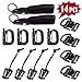Tragoods Kit of 14 PCS Tactical Molle Attachments for 2 Molle Webbing Key Ring, 4 Tactical 360 Rotation D-Ring Clips, 4 Tactical Gear Military Tube Clip, 4 Tactical D-Ring Locking Hanging Hook