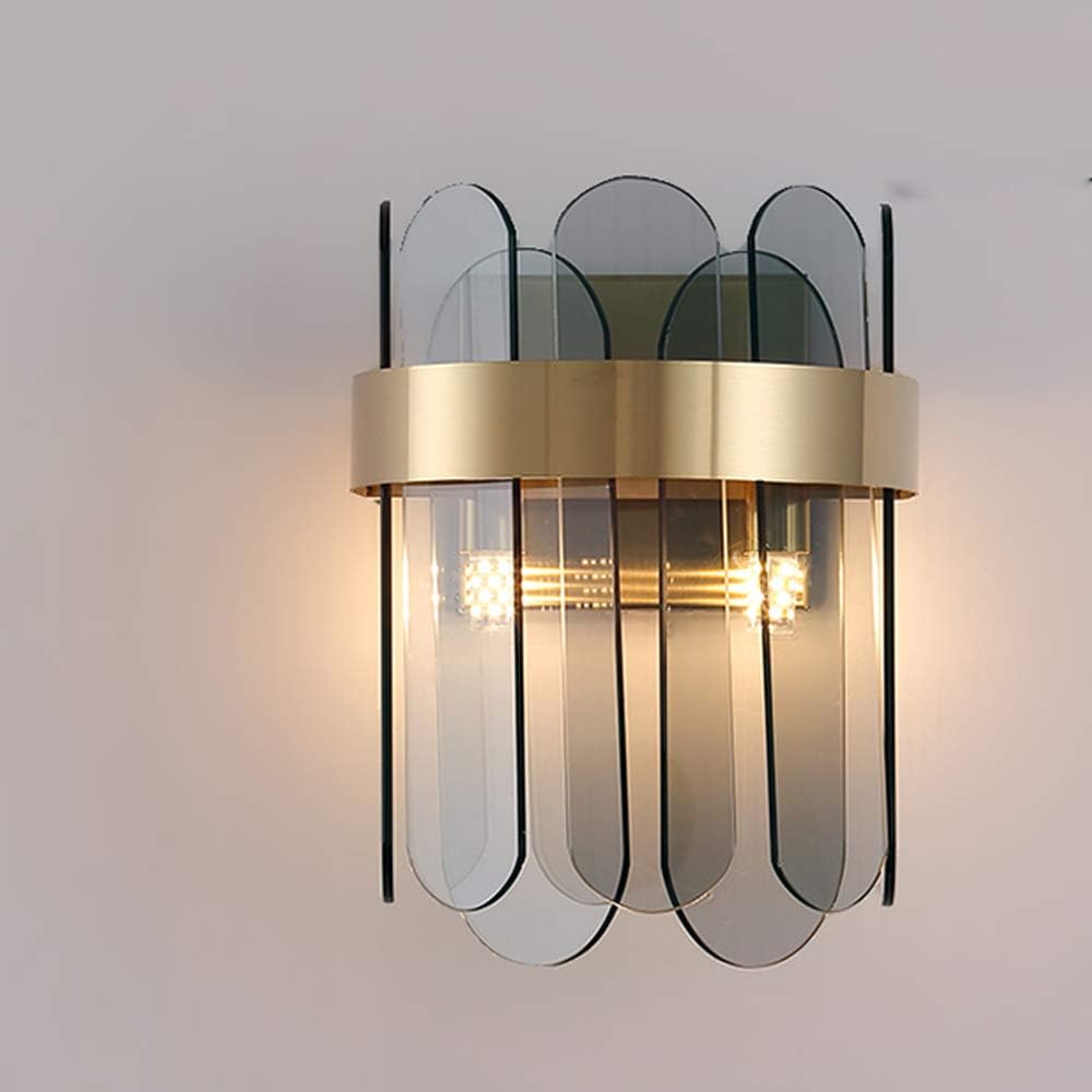 HNLTS Modern Round Indoor Wall Lamp Glass Lamshade Wall Light,Corridor