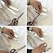 E-Clover Crystal Silver Floral Satin Bridal Sash Wedding Belt for Bride, Bridesmaid (Off-White)