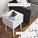 Nathan James Harper Modern Nightstand Side Accent or End Table with Storage Drawer, 1, White