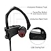BLUERIN Bluetooth Headphones with Mic Hook in ear Earphones for Gym Running (Black)