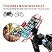 Bike & Motorcycle Phone Mount for iPhone X,8,8 Plus,7,7 Plus,6,6 Plus Samsung Galaxy or any Cellphone Smartphone Mountain, City & Road Bicycle Handlebar Holder-Black