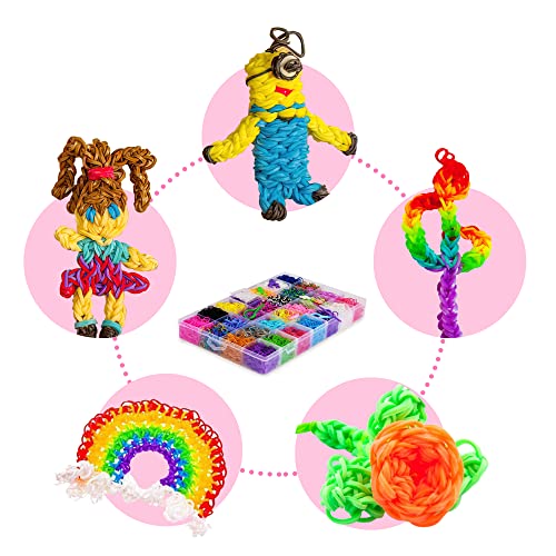 NEOWEEK 11900+ Rubber Bands for Bracelet Making Kit, 28 Colors
