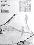 Ikea Tree and Bird Pattern Thin Curtains, 1 Pair, White/black