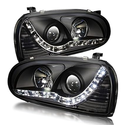 Premium 93 - 98 Volkswagen Golf 3 DRL & Proyector Faros - (negro ...