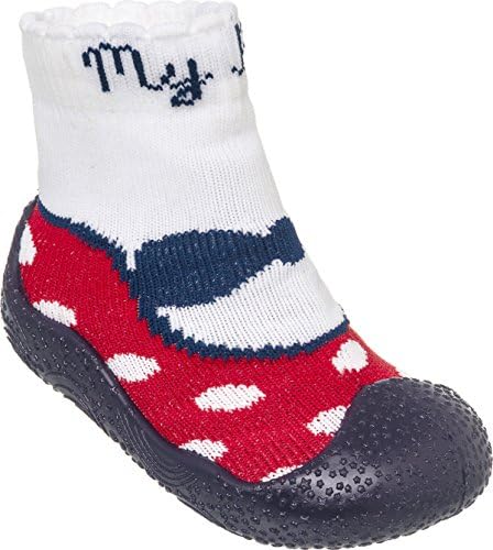 Baby Gripping Socks First Walkers Shoes Boys and Girls Made in Brazil BY JUST SAMBA (3.5, Strawberry)