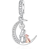 BIZK 925 Sterling Silver Charm Fits Bracelets and Necklaces Charms for Women Fashion Jewelry for Women, Lover, Mother and Friend
