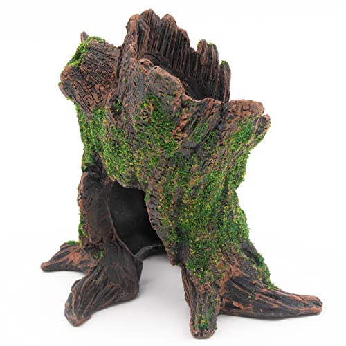 AQUA KT Aquarium Landscape Tree Stump Trunk Hollow Betta Cichlid Cave