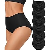Twocall Women Underwear Seamless No Show Full Coverage Briefs Invisible High Waisted Soft Breathable Panties 6 Pack
