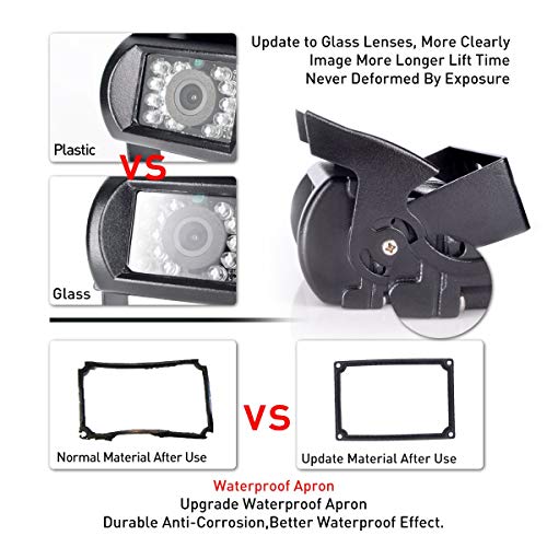 eRapta 1080p Backup Camera System Kit,7'' Reversing Monitor with IP69