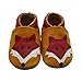 Mejale Baby Shoes Soft Sole Leather Crawling Moccasins Cartoon Fox Infant Toddler First Walker Slippers(12-18 Months, Brown)