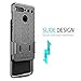 Essential Phone PH-1 Case with [Full Coverage Tempered Glass Screen Protector], NageBee Slim Fit Belt Clip Holster Shell Built-in Kickstand Combo Case for Essential Phone - Black