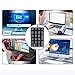 USB Number Pad, Poruary Numeric Keypad with Blue LED backlight Portable Full Size 21-Key Keypad with Multiple Shortcuts Multi-Function for Data Entry Laptop Tablet Desktop Computer PC (Black)