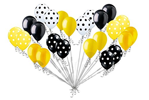24pc Bumblebee Inspired Latex Balloons Party Decoration Baby Shower Birthday Bee