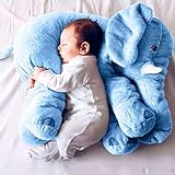 Stuffed Elephant Plush Animals Toy Gift for Children Girlfriend Blue 24 inches