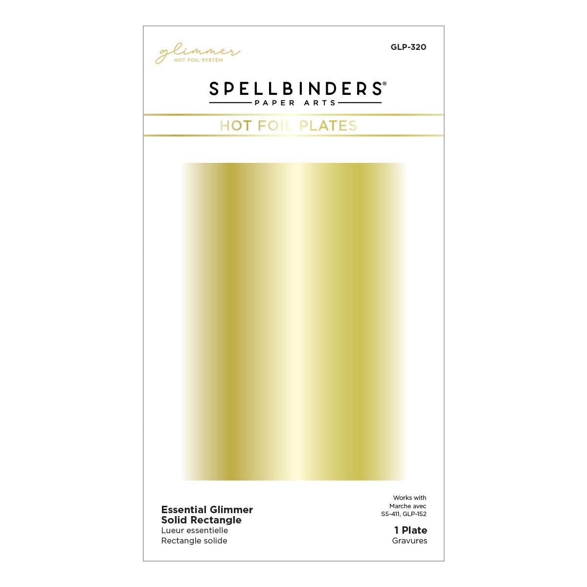 Spellbinders Essential Glimmer Solid Rectangle, Bronze (GLP-320)