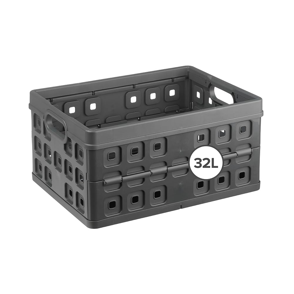 Sunware Square Folding Box 32 Litre Anthracite colour