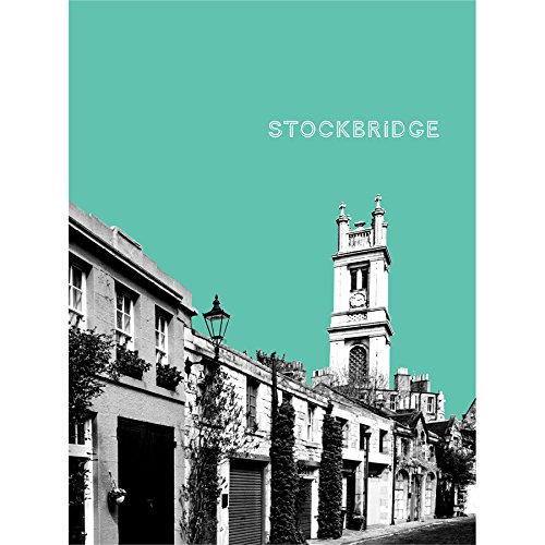 Wee Blue Coo Stockbridge Edinburgh Scotland Landmark Teal Canvas Art Print