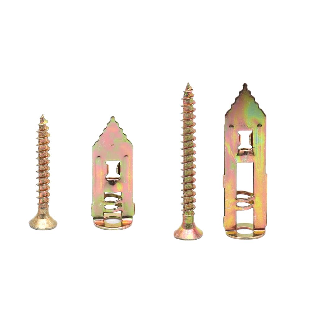 zalati Hammer Drive Anchor 60pcs Drywall Self-Drilling Anchor Screws Anchor for Plasterboard Fixings Wall Plugs