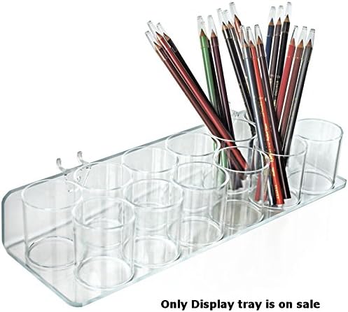 Count of 2 Clear Twelve Cup Tray for Pegboard / Slatwall 14.5"W x 5"D x 2.625"H