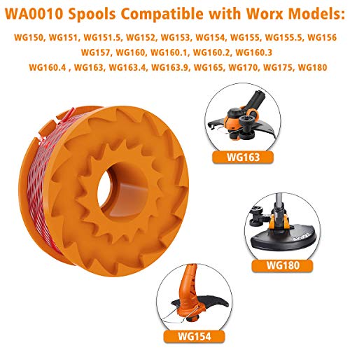 X Home Edger Spool Compatible with Worx WG180 WG163 WG175 WA0010 (12