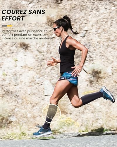CAMBIVO Women's Men's Compression Socks 3 Pairs 20-30 mmHg Class 2 for Blood Circulation, Running, Travel Airplane, Sport, Running, Nurse