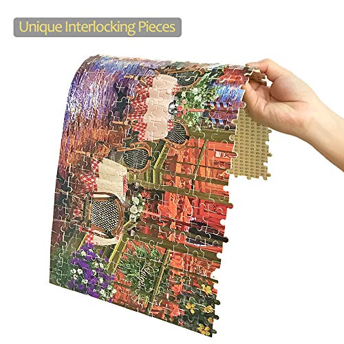 Wooden Puzzles for Adults 1000 Pieces, Oil Painting Stree Scenery Jigsaw Puzzles 1000 Pieces for Adults Teens, 19.7” x 27.6” – Thick Sturdy Pieces, Challenging Family Activity Game, Great Gift Idea