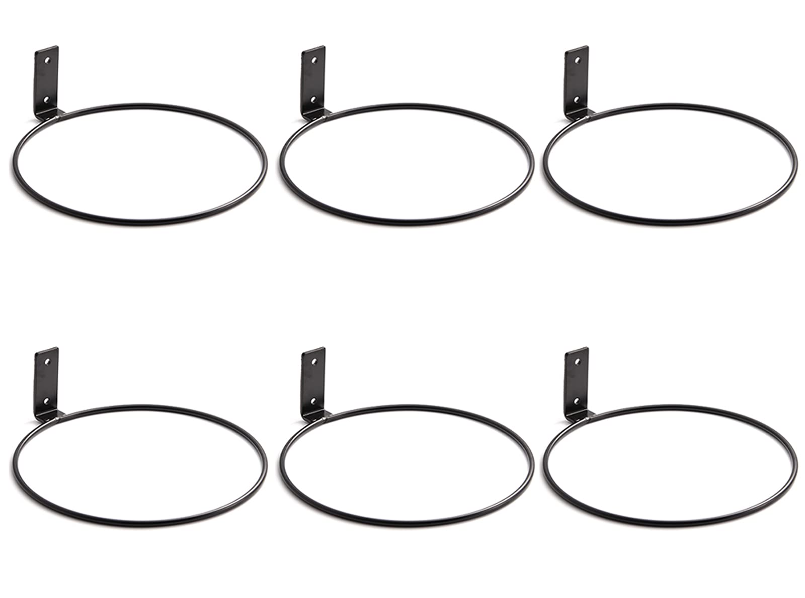 Photo 1 of Plant Holder Ring 8 Inch Wall Mounted, 6 Pack Flower Pot Hangers Metal Plant Stand Hanging Bracket Basket Hooks