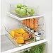 iDesign Stackable Plastic Pantry Bin with Handles for Cabinets or Fridge, Clear, Made in USA