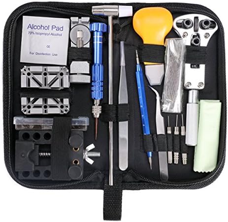 Watch Repair Kit Trofoty 155 PCS Professional Watch Tool Set Watch Repair Band Link Pin Tool Set with Carrying Case