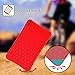 Fintie Silicone Case for All-New Amazon Fire HD 8 (Compatible with 7th and 8th Generation Tablets, 2017 and 2018 Releases) - Honey Comb [Corner Enhancement] Shockproof Kid Friendly Cover, Red