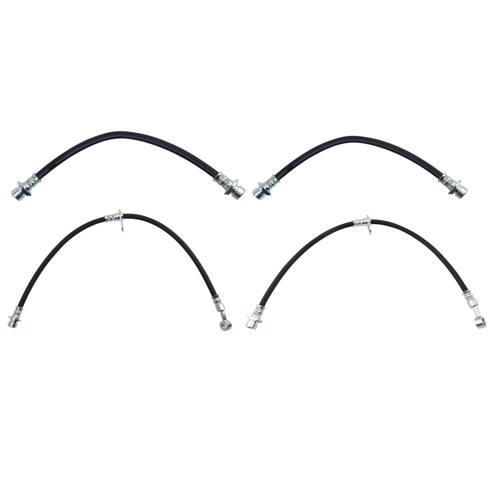 TRQ Brake Hose Set Compatible with 2012-2015 Honda