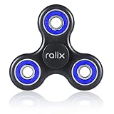 Anxiety Stress Relief Fidget Spinner: Calming Toy for Focus, Relaxation, Distraction & Improved Mood - Aids Depression, Worry & Fear - Perfect Gift for Autism, Anger, ADD, ADHD & PTSD (Black/Blue)
