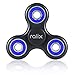 Anxiety Stress Relief Fidget Spinner: Calming Toy for Focus, Relaxation, Distraction & Improved Mood - Aids Depression, Worry & Fear - Perfect Gift for Autism, Anger, ADD, ADHD & PTSD (Black/Blue)