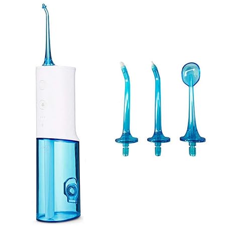 MXXTL Zahnseide Wasser, USB Aufladbare Ipx7 Wasser FüR Haushalt Und Reisen Mit DREI DüSen Seide Mundirrigator 230Ml Schnurlos