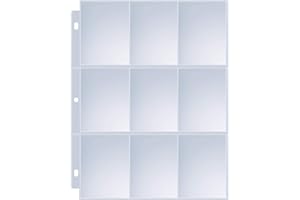 36 Pack 9 Pocket Page Protectors, Sooez Trading Card Sleeves for 3 Ring Binder, Baseball Cards Holder, Protective Pages Sheets for Binders Album, Fit for YuGiOh, MTG, Game, Business & Sports Cards