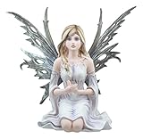Ebros Large Winter Solstice Purity Fairy With Crystal Sphere Statue 11.75