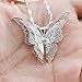 CS-DB 1 PCS 9K White Gold Plated Butterfly Pendant+Chain Women Lady Girl Sterling (Style 01)